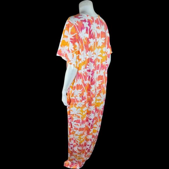 Candace Cameron Bure Sunkissed Regular Jumpsuit Apricot Palm 3X NWOT Stretch - Picture 6 of 14